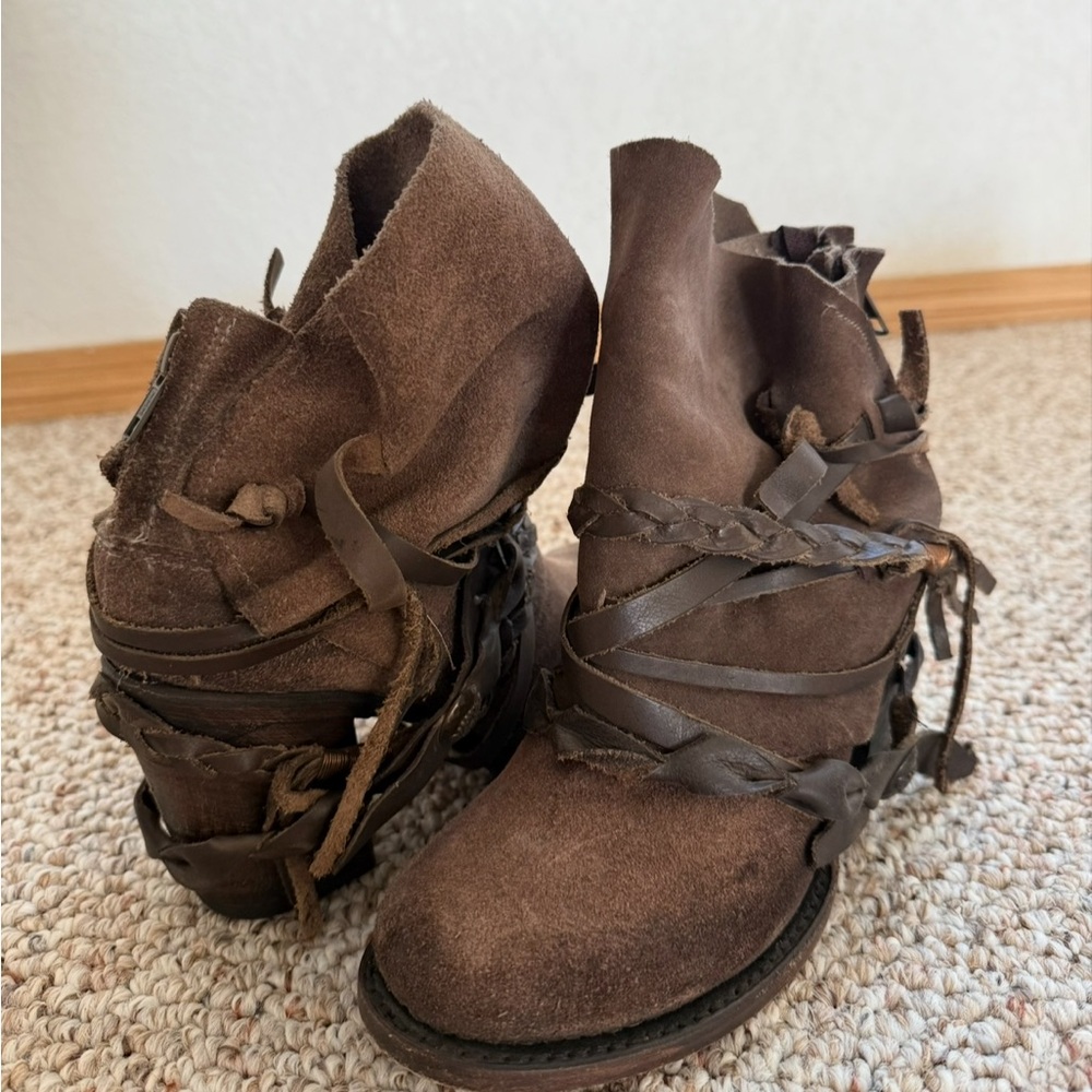 Freebird by Steven Brown Leather Ankle Boots